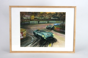 Motoring print by David Purvis 'Aston at Le Mans'