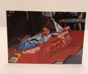 Gilles Villeneuve 1980 Ferrari postcard