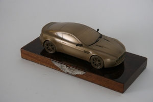 Aston Martin V8 cast bronze model by  Anthony Holt silversmiths