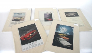 A collection of original mounted Aston Martin adverts set 3