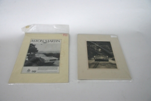 2 x Aston Martin mounted  adverts