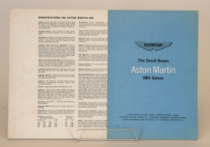 Aston Martin DB5 brochure