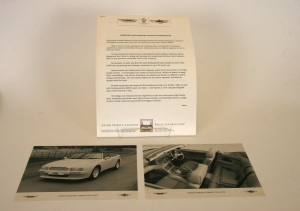 Aston Martin Virage Volante press pack 1992