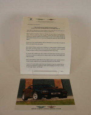 Aston Martin Virage  LE press release 1994