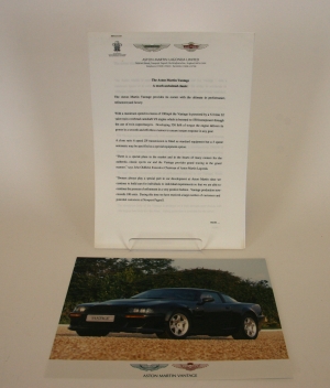 Aston Martin V8 Vantage press release 1995