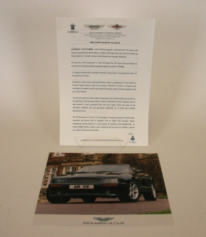 Aston Martin V8 Coupe press release 1996