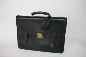 Aston Martin Leather Portfolio Case - Black