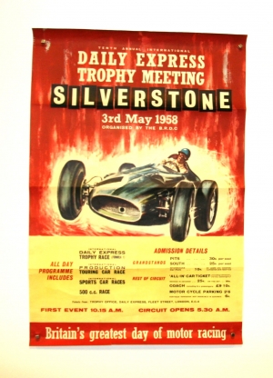 Original Silverstone Daily Express Trophy Meeting Poster