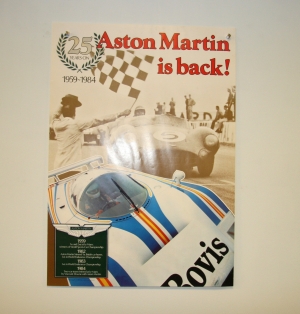 Original Aston Martin 25 year Anniversary Poster