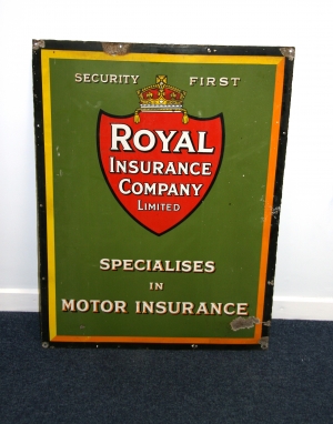 Royal Insurance Company original metal sign