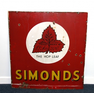 Original Simonds tobacco metal sign