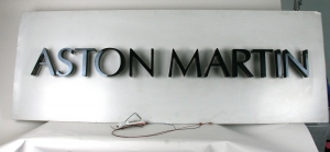 Aston Martin Park Lane large illuminated dealership sign 1