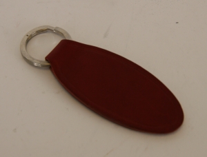 Anthony Holt handmade leather fob in red/burgundy