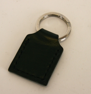 Anthony Holt handmade leather square fob in black