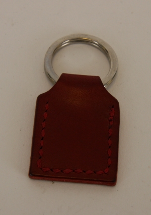 Anthony Holt handmade square leather fob in burgundy