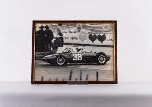 2 Framed Photos of Lorenzo Bandini driving a Ferrari 156 Sharknose - direct from the Bandini Family